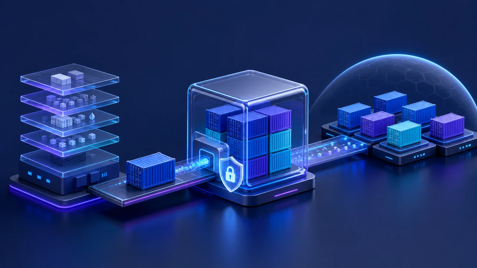 Optimized software containers moving from layered builds into a production cluster